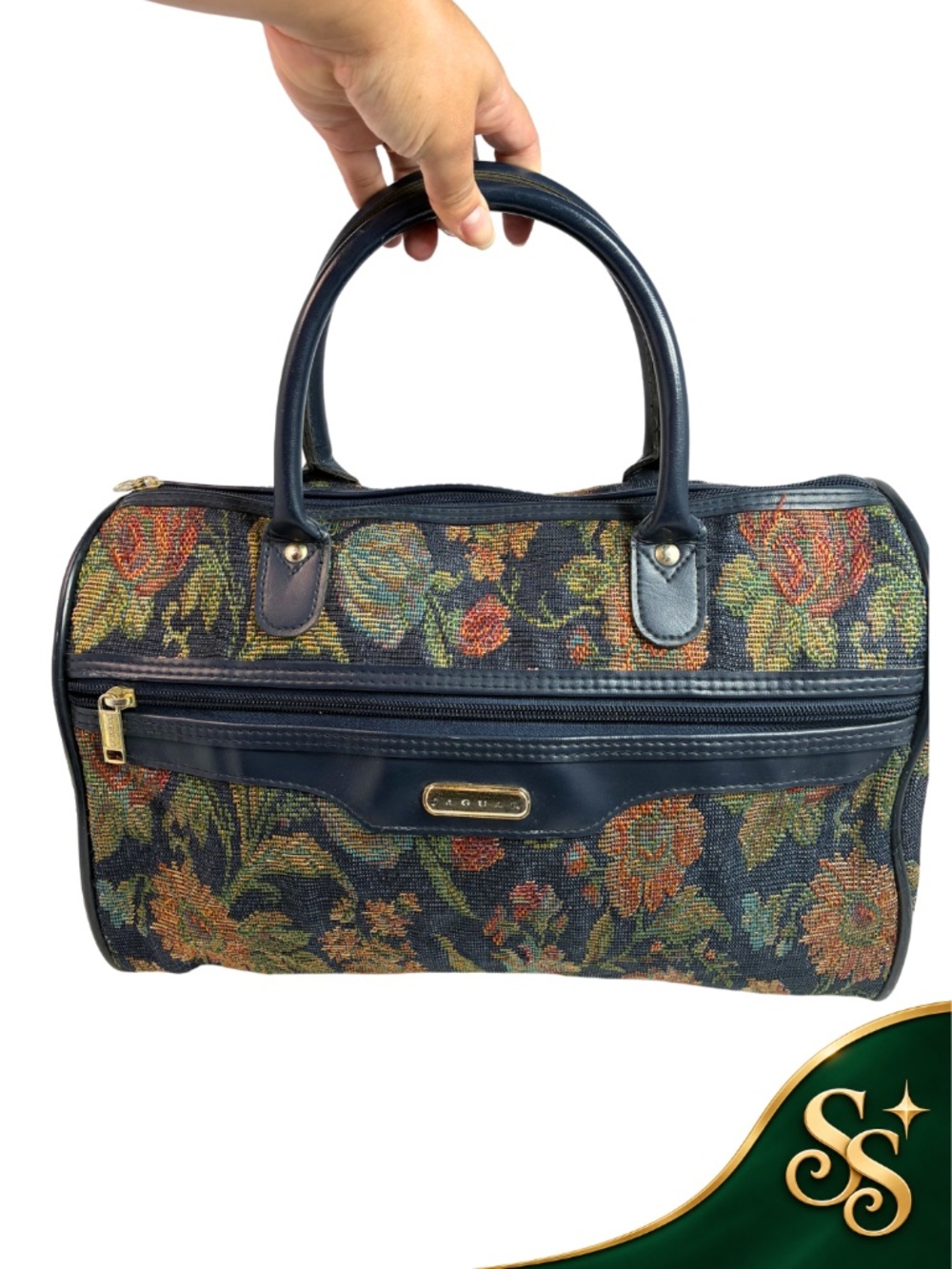 Travel Bag Jaguar JCPenney Floral Tapestry Vintage Weekender Carry On